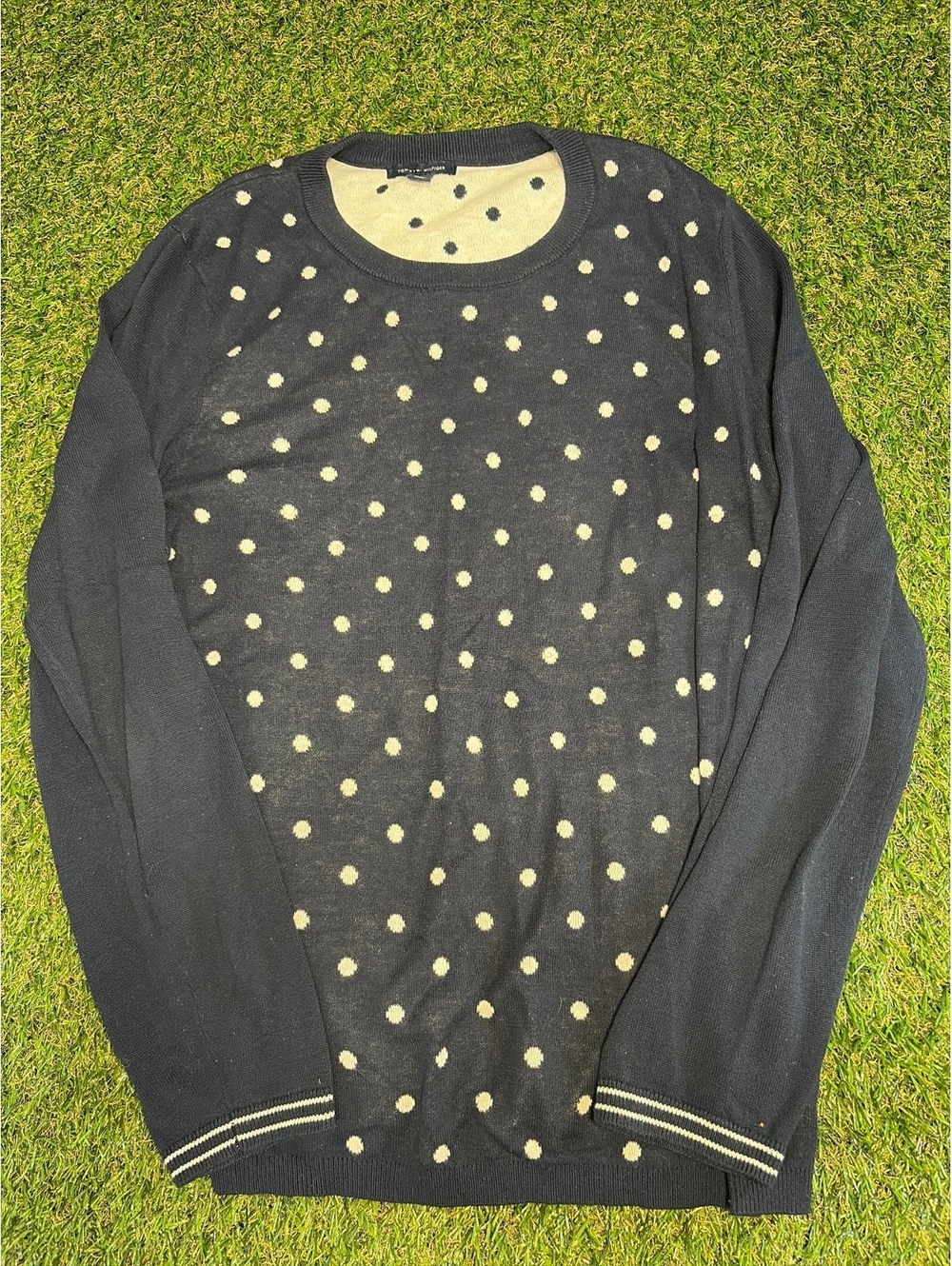 Tommy Hilfiger Navy Blue Polka Dot Sweater